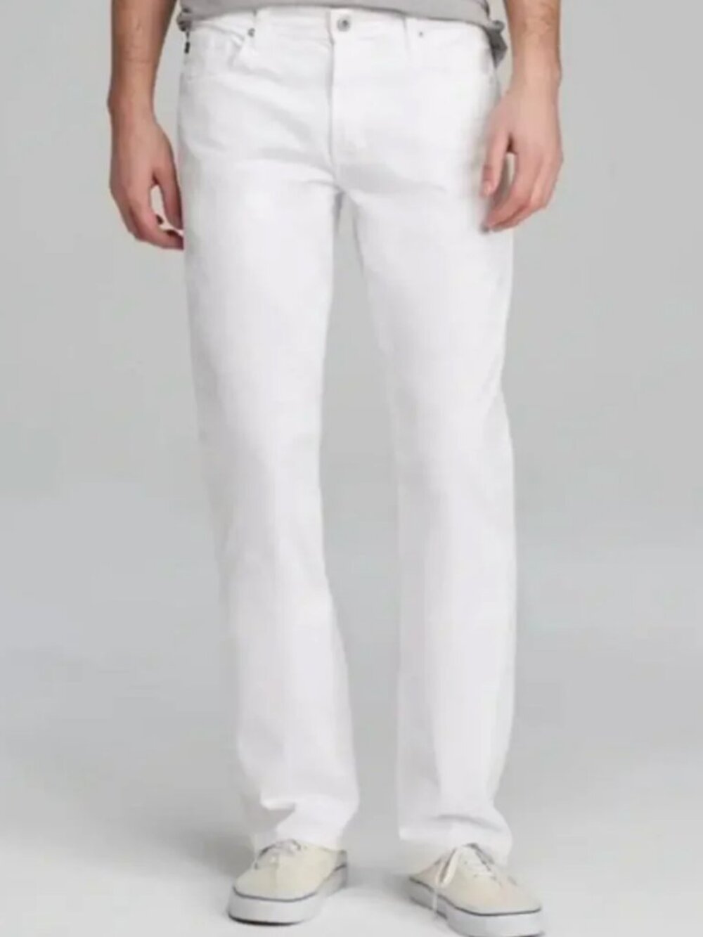 AG Adriano Goldschmied White Straight Leg Jeans 33x32